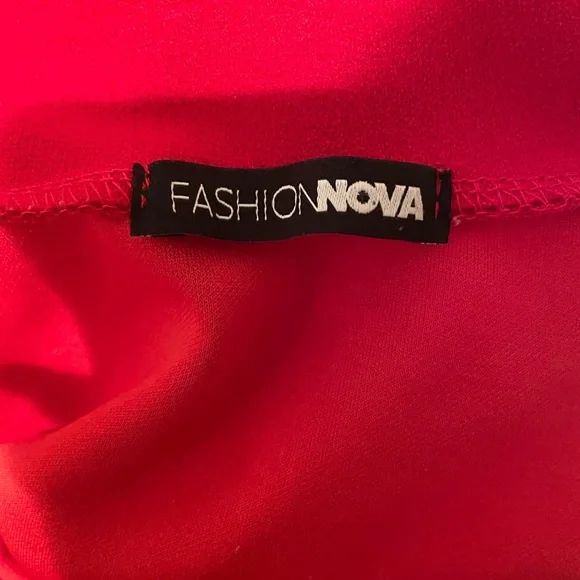 Fashion Nova Red Rebel Cropped Top Sweater - Picture 6 of 6